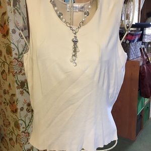 2 piece top in cream color